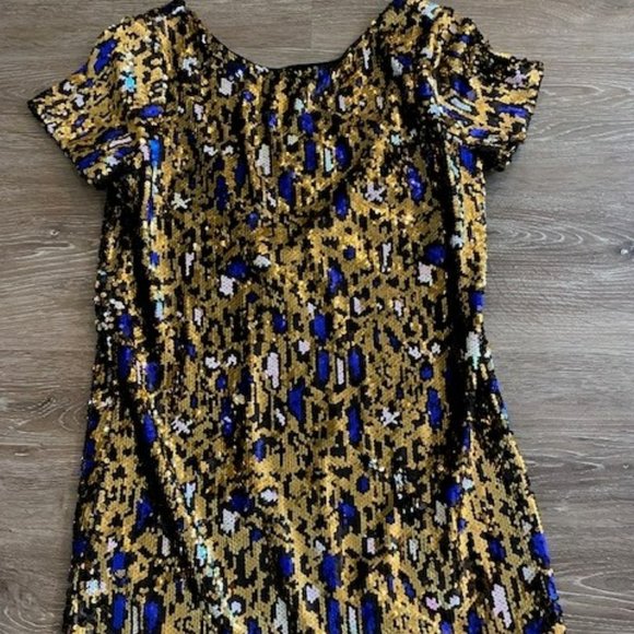 KARLIE leopard sequin Mini Dress - Picture 2 of 9